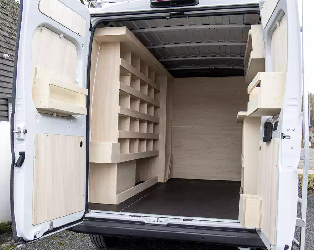 Aménagement d'utilitaires sur Angers -amenagement_bois35